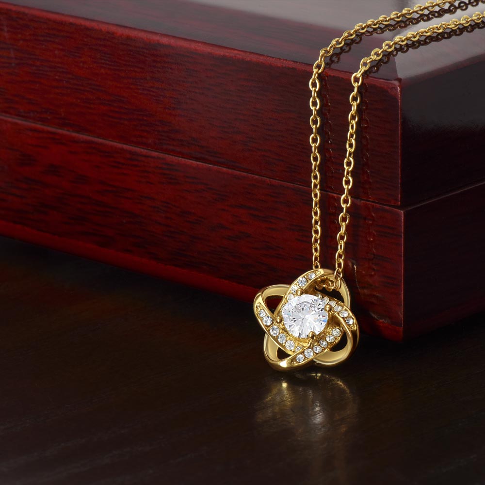 Love Knot Necklace in 14k White Gold or 18k  Yellow Gold