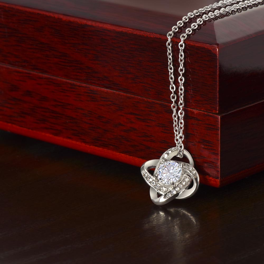 Love Knot Necklace in 14k White Gold or 18k  Yellow Gold