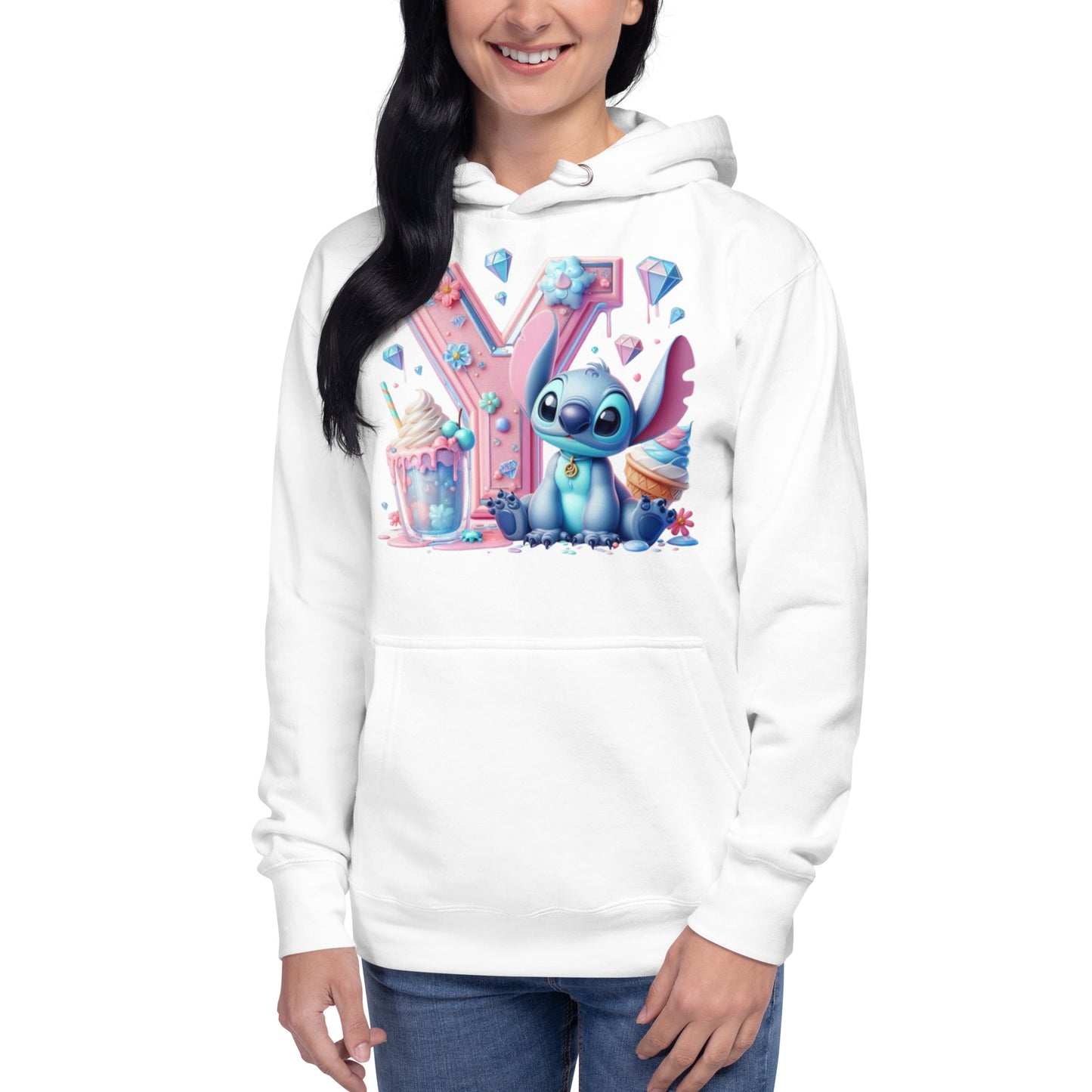 Stitch Letter Y Hoodie