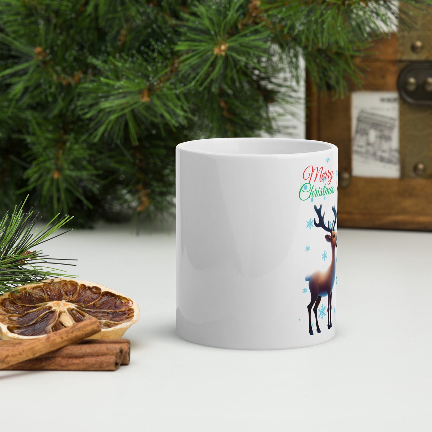 Snowman White glossy mug