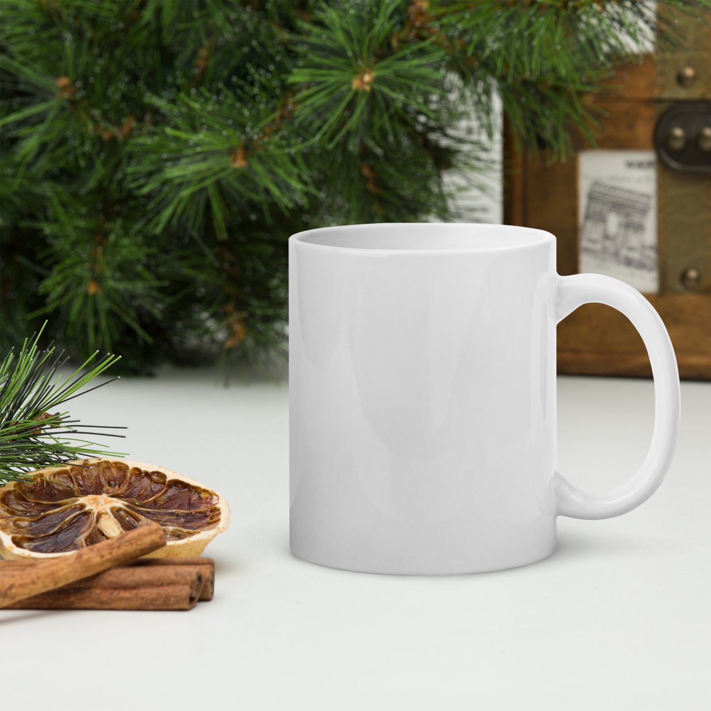 Elves White glossy mug