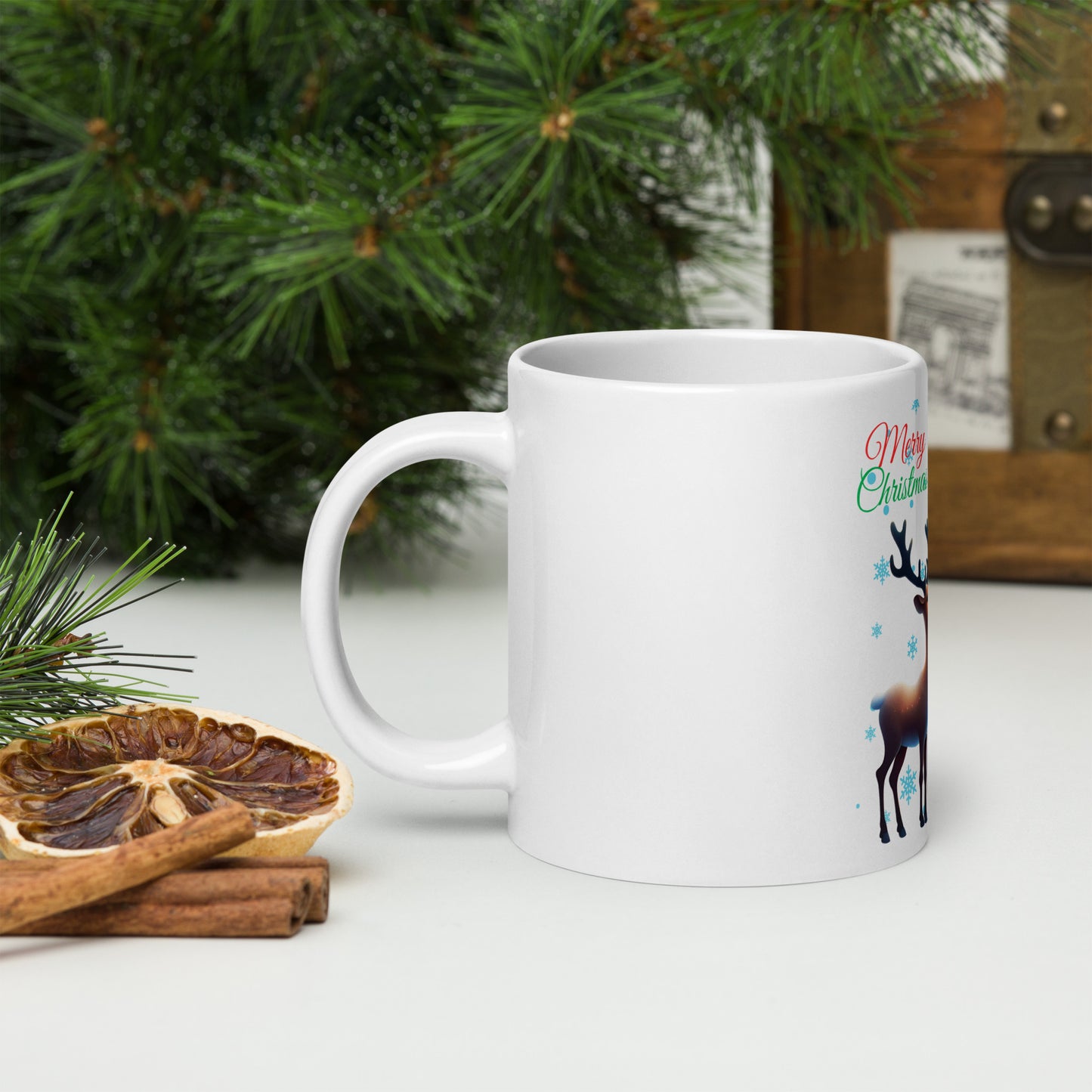 Snowman White glossy mug